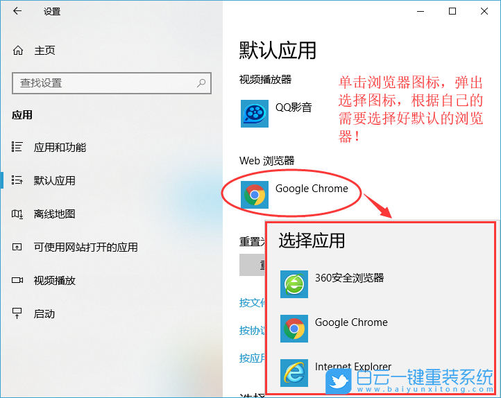 Win10默認(rèn)應(yīng)用設(shè)置,默認(rèn)應(yīng)用設(shè)置步驟
